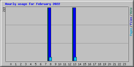 Hourly usage for February 2022
