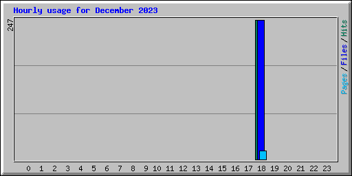 Hourly usage for December 2023