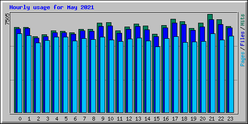 Hourly usage for May 2021