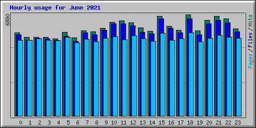 Hourly usage for June 2021