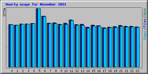 Hourly usage for November 2021