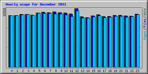 Hourly usage for December 2021