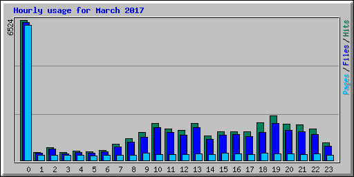 Hourly usage for March 2017
