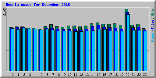 Hourly usage for December 2018